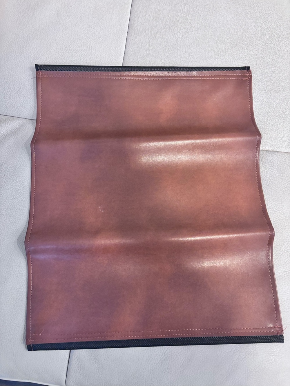Brown bonded leather chair back and seat (standard director’s chair)